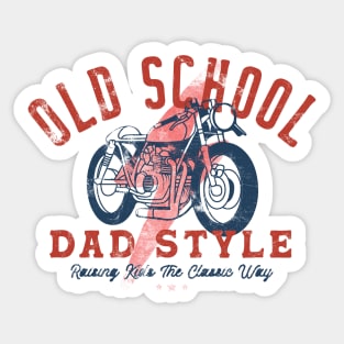 Old School Dad Style Funny Dad Jokes Fathers Day Sticker